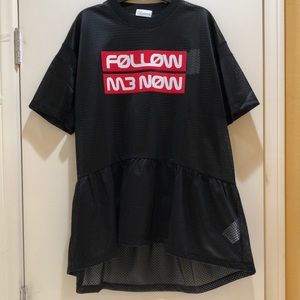 NWT Red Valentino Black  Swim Cover Up T-SHIRT Dress size XS